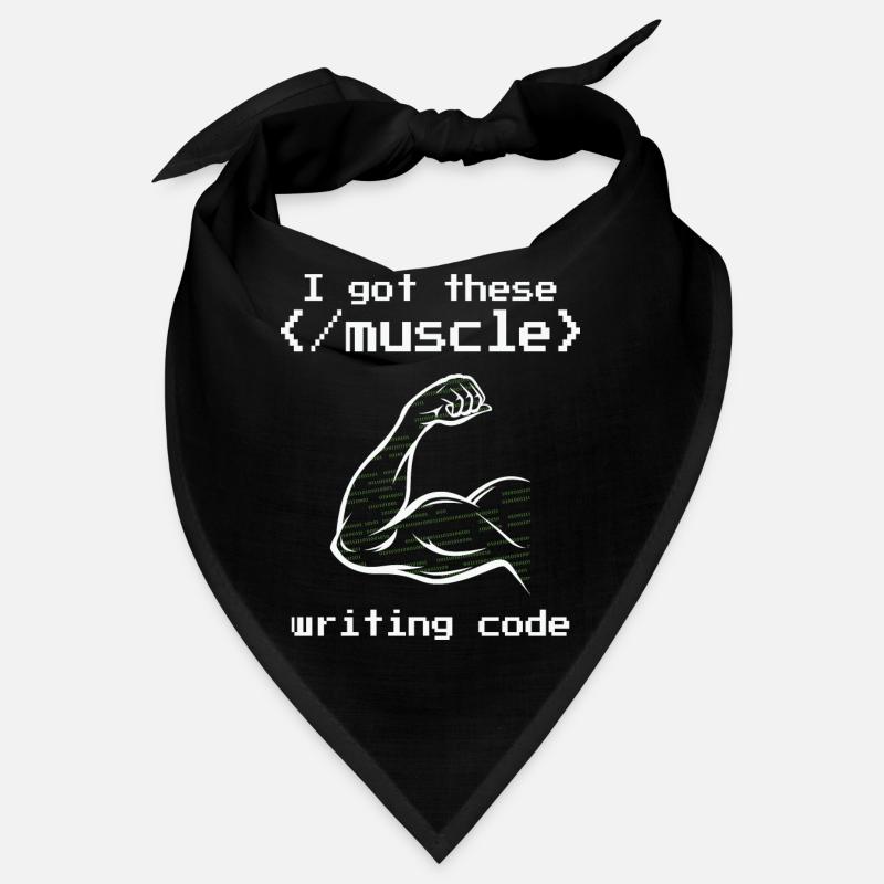 I got these muscle writing code programmer coder Bandana