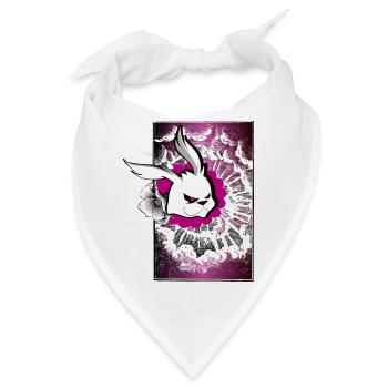 hase bad skate grimmig lol yolo explosion cool str - Bandana - Weiß - Vorne