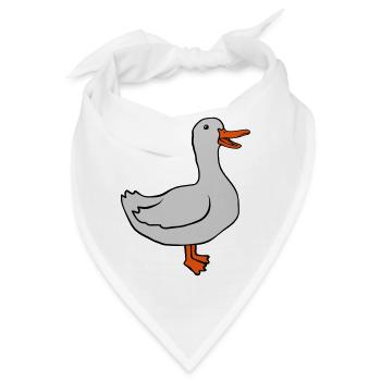 Süße glückliche Gans Design - Bandana - Weiß - Vorne