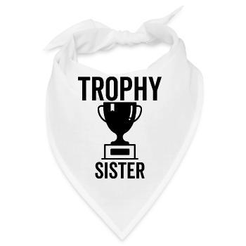 Trophäe Schwester - Bandana - Weiß - Vorne