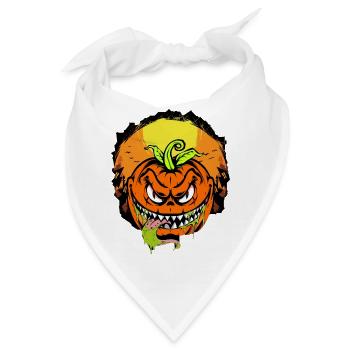Böser Kürbis - Bandana - Weiß - Vorne