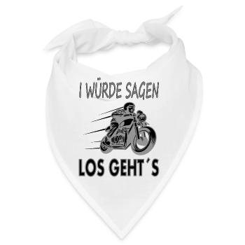 Motorradhelm Motorrad fahren stunt Geschenkidee - Bandana - Weiß - Vorne