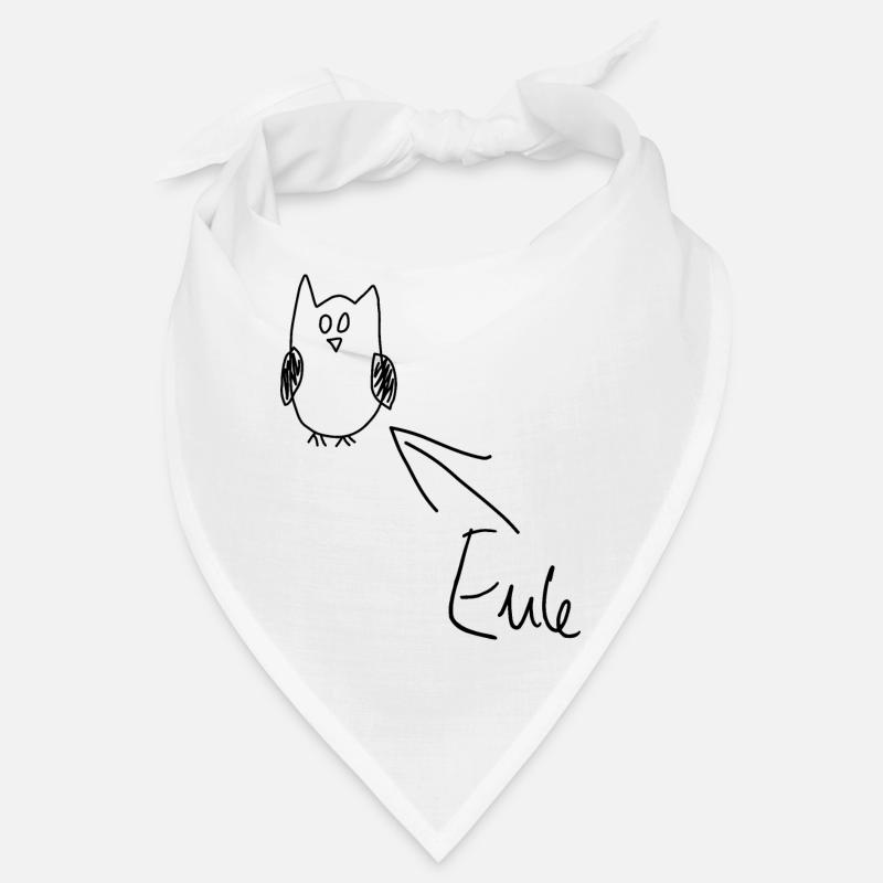 Eule - Bandana - Weiß