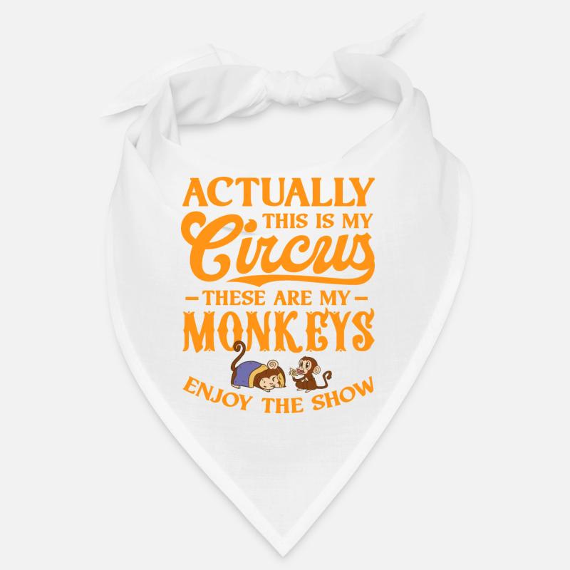 Actually This Is My Circus – Monkey Lover Circus - Bandana - Weiß