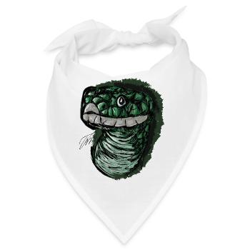 die grüne flinke Schlange, Tier geschenke - Bandana - Weiß - Vorne