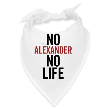 Kein Alexander Kein Leben - Bandana - Weiß - Vorne