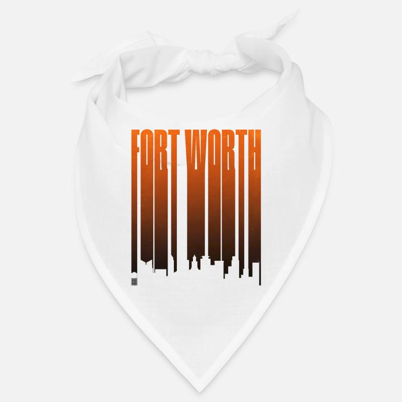 Fort Worth Skyline Neon-Gradienten Bandana