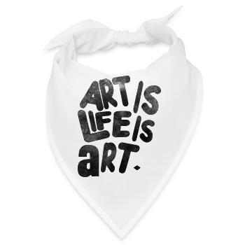 Art is Life is Art - Bandana - Weiß - Vorne