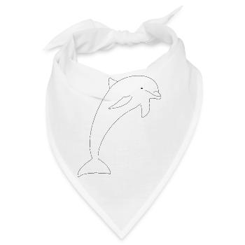 Delphin - Bandana - Weiß - Vorne