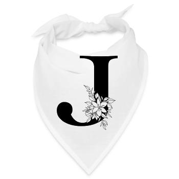 Buchstabe J - Bandana - Weiß - Vorne