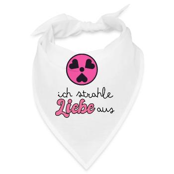 Ich strahle Liebe aus - Bandana - Weiß - Vorne