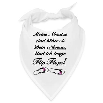Meine Absätze sind höher als Dein Niveau Flip Flop - Bandana - Weiß - Vorne