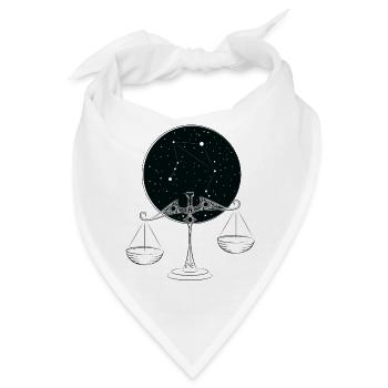 Sternzeichen Waage - Bandana - Weiß - Vorne
