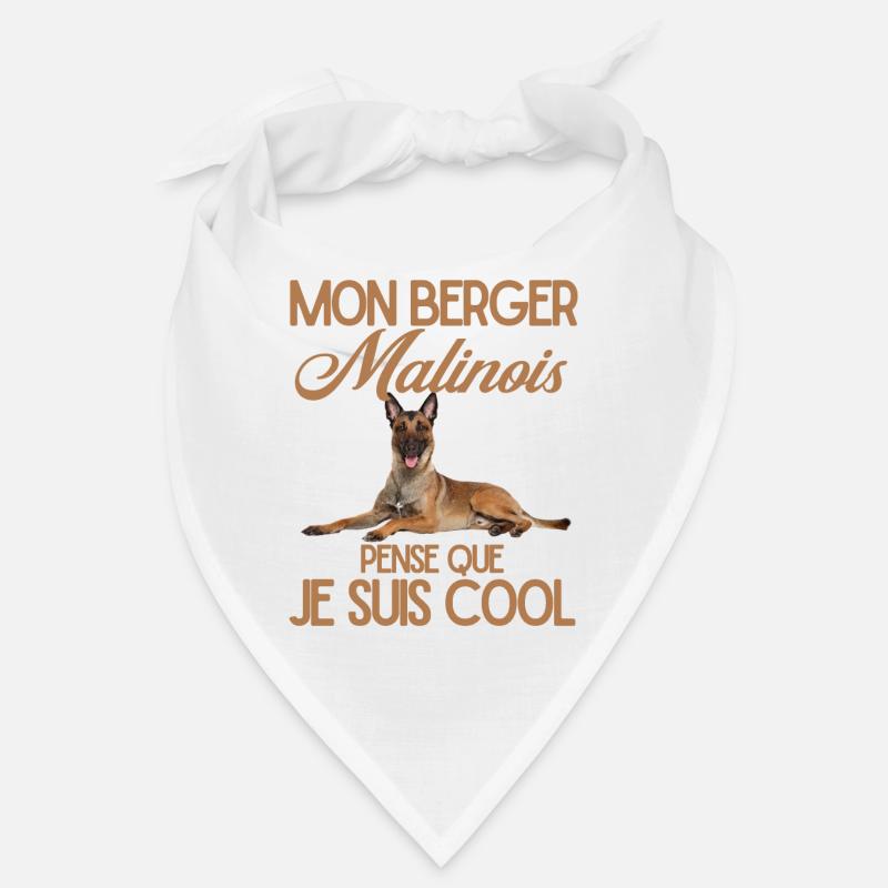 Berger malinois - Bandana - blanc