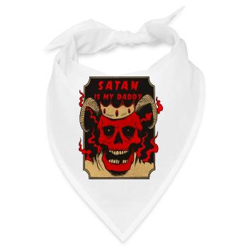Satan ist mein Vater - Bandana - Weiß - Vorne