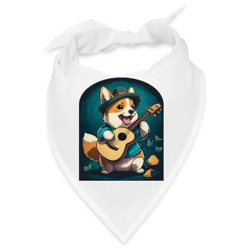 Corgi Barde - Bandana - Weiß - Vorne