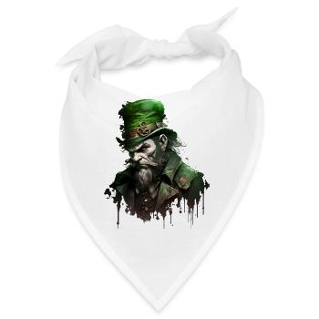 Untoter Leprechaun mit Hut - Bandana - Weiß - Vorne