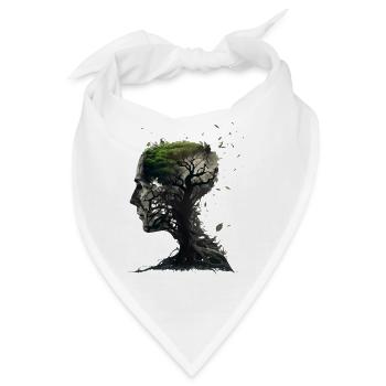 Organischer Baumkopf Geschenk - Bandana - Weiß - Vorne
