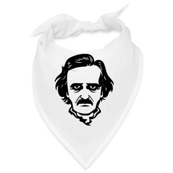 Edgar Allan Poe - Bandana - Weiß - Vorne