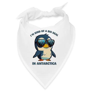 Pinguin Big Deal in der Antarktis - Bandana - Weiß - Vorne