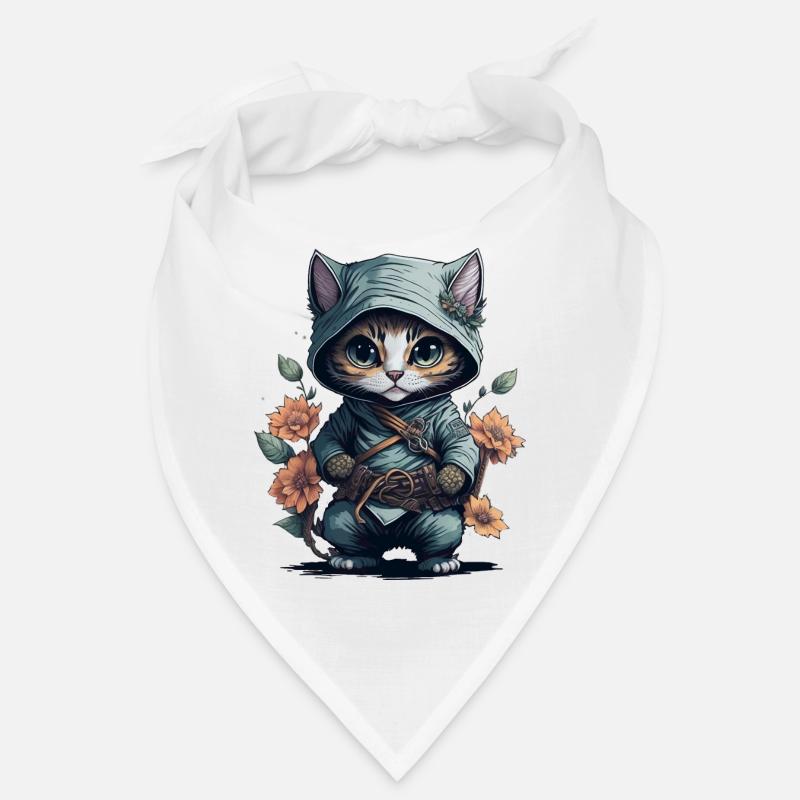 Zeige deine Abenteuerlust mit der Ninja-Katze Bandana