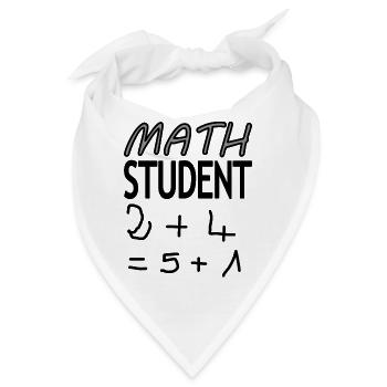Math-Student Mathe Student Mathe Studium Geschenk - Bandana - Weiß - Vorne