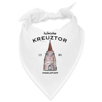 Ingolstadt, kultiges Kreuztor, Bayern - Bandana - Weiß - Vorne