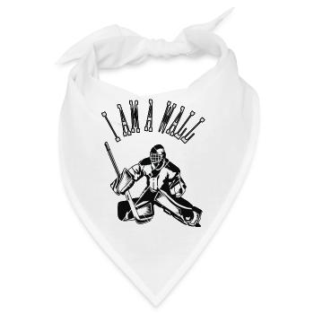 Goalie Eishockeyspielen Eishockeyspieler Geschenk - Bandana - Weiß - Vorne