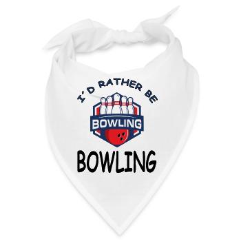 Kegel Bowling kegeln Kegeltour Kegelbahn Geschenk - Bandana - Weiß - Vorne
