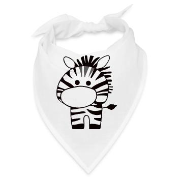 Süßes Zebra auf 2 Beinen - Bandana - Weiß - Vorne