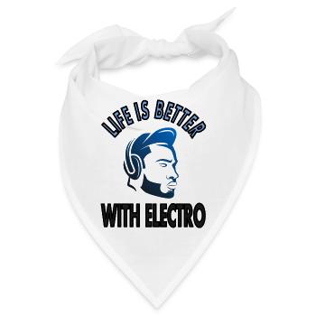 Electro-music Musiker Kopfhörer Musik Geschenkidee - Bandana - Weiß - Vorne