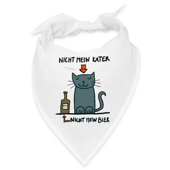 nicht mein Kater - nicht mein Bier - Bandana - Weiß - Vorne