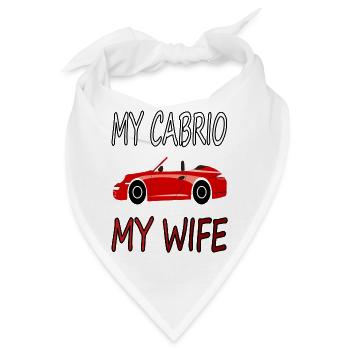 Cabrio fahren Cabrioletfahrer Spruch Geschenkidee - Bandana - Weiß - Vorne