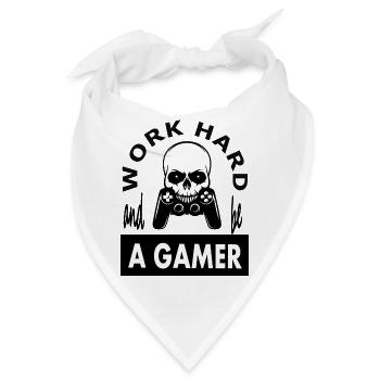 Gamer Game PC-Spiel Computerspiel Geschenk - Bandana - Weiß - Vorne