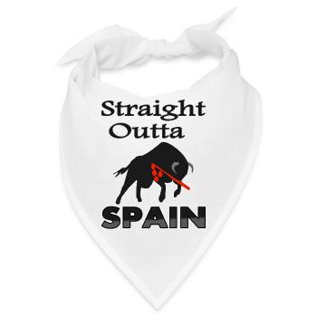 Stierkampf in Spanien Kampfarenan Geschenkidee - Bandana - Weiß - Vorne
