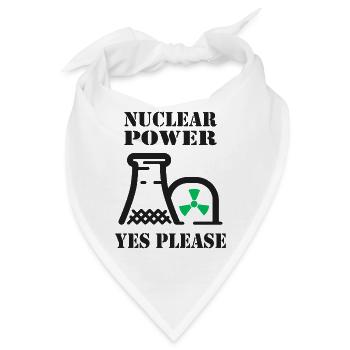 Atomkraft, Ja bitte, Kernenergie - Bandana - Weiß - Vorne