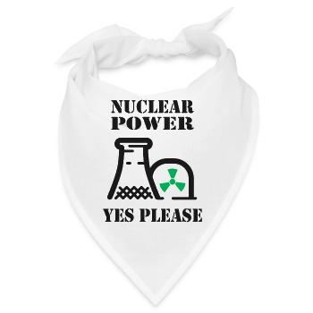 Atomkraft, Ja bitte, Kernenergie - Bandana - Weiß - Vorne