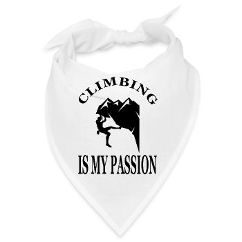 Bergsteiger klettern Bergsport abseilen Geschenk - Bandana - Weiß - Vorne