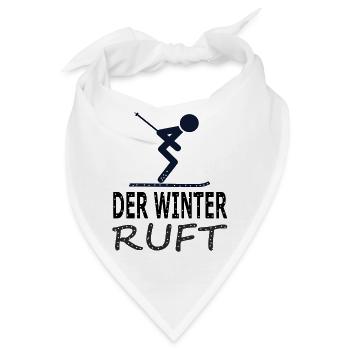 Ski fahren Skigebiet Skifahrer Spruch Geschenkidee - Bandana - Weiß - Vorne
