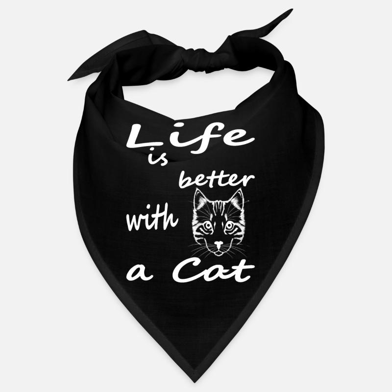 Cat Meow Pet Idée Cadeau Chat Noir Bandana