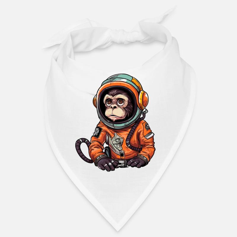 Space Monkey Retro Dessin Bandana