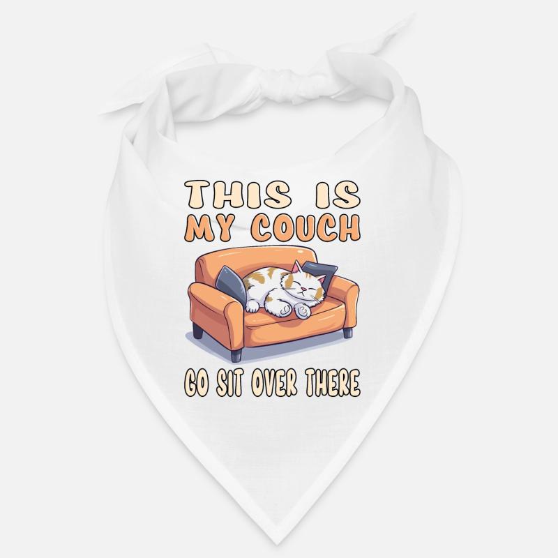 Katze Couch Sofa Lustig Humor Typisch Cartoon Bandana