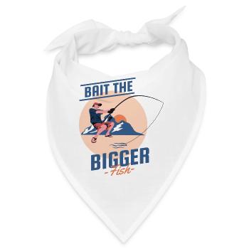 T-Shirt-Köder der größte Fisch - Bandana - Weiß - Vorne
