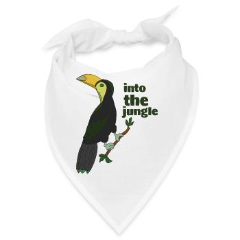 tukan into the jungle - Bandana - Weiß - Vorne