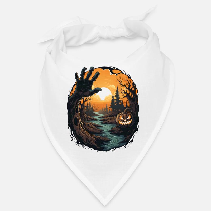 Halloween Emerging Hands Citrouille effrayante Bandana