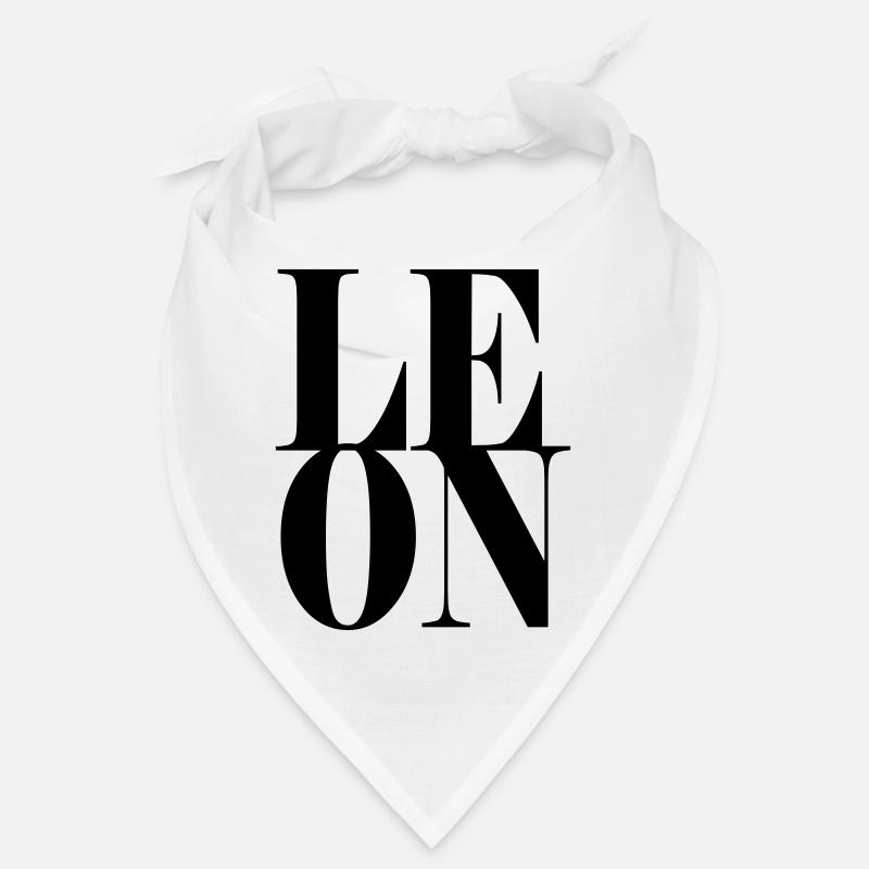 Leon Name First Name Modern Font Word Art Bandana