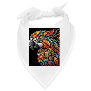 Papageien-Ara - Bandana - Weiß - Vorne