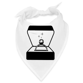 Ring mit Perle in Box - Bandana - Weiß - Vorne