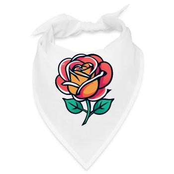 Rose - Bandana - Weiß - Vorne