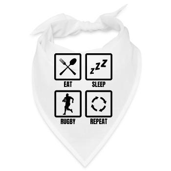 Täglicher Rugby Spielplan - Bandana - Weiß - Vorne
